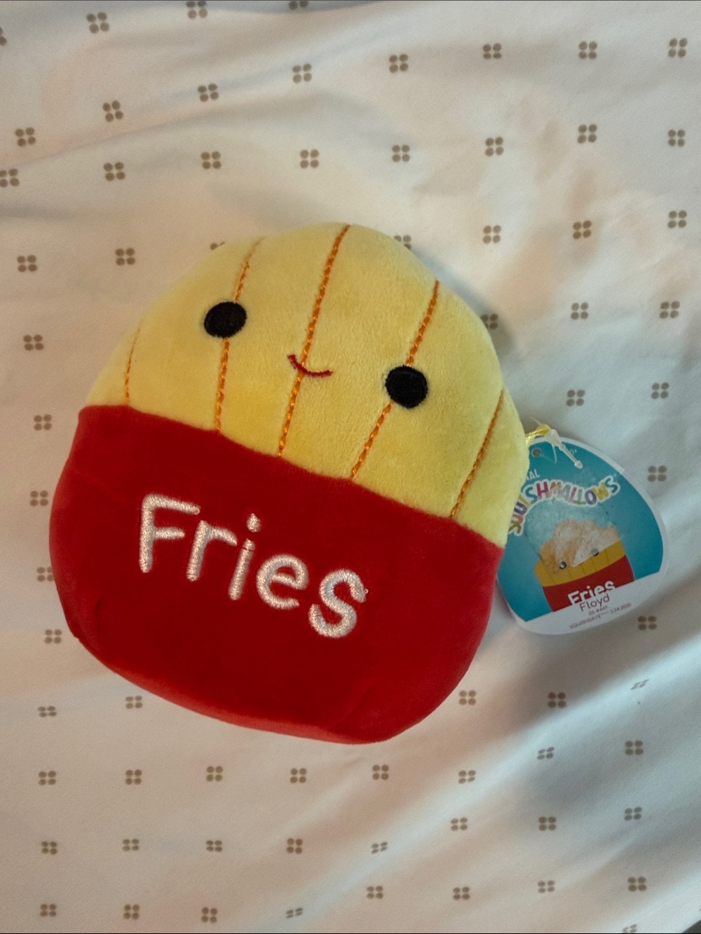 SQUISHMALLOW FLOYD Fries Plush Small Pet Toy - Yellow and Red
